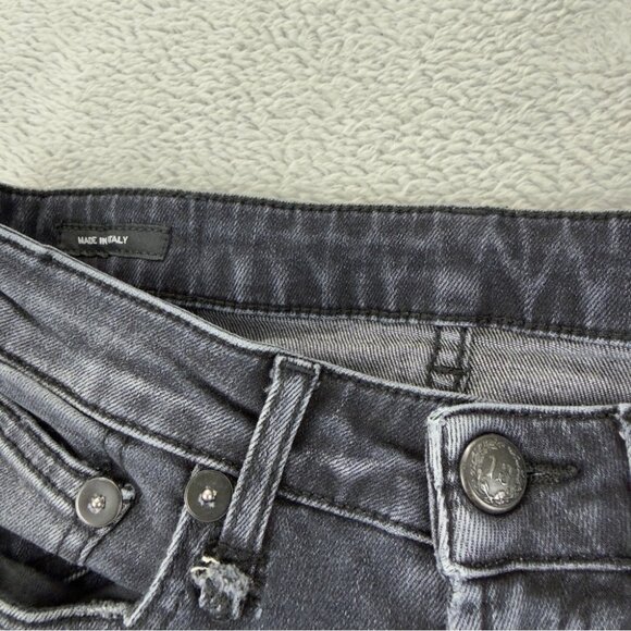 R13 Jeans Women's Size 24x28 Kate Skinny Black Denim Jeans Made in Italy - Picture 8 of 13